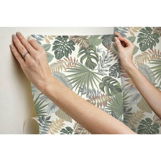 RoomMates Palm Frond Toss Peel & Stick Wallpaper